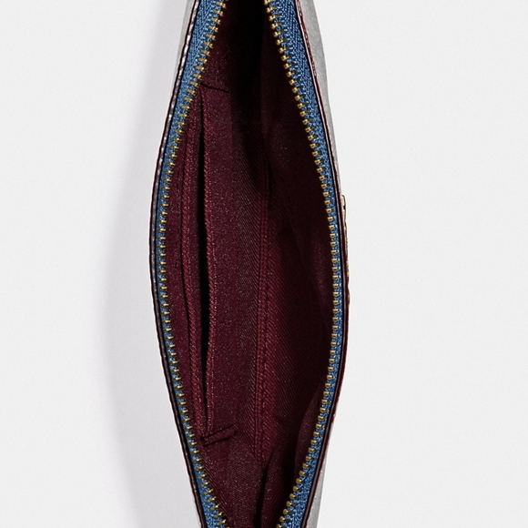 Coach  Wristlet In Blocked Signature Canvas - Picture 2 of 4